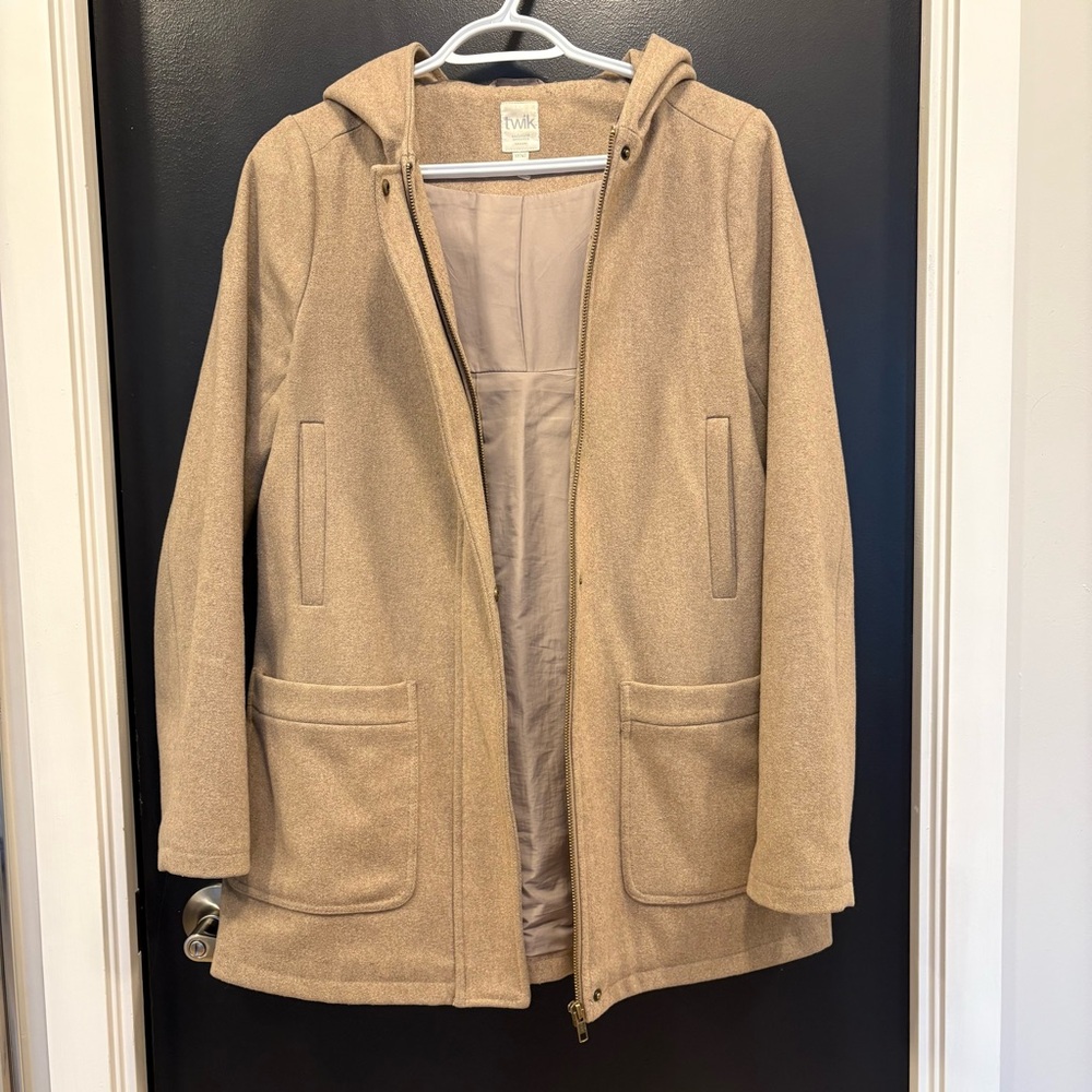 Simons Twik Wool Blend Hooded Coat Jacket